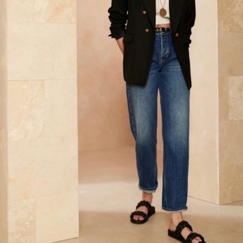 Banana Republic Mid Rise Loose Stovepipe Jeans